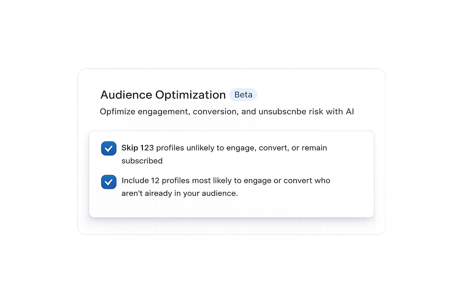 Audience Optimization