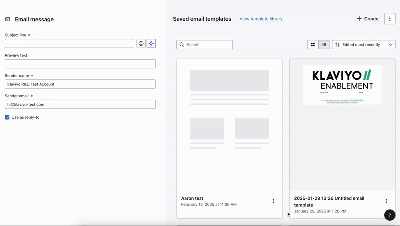 Recording of the original modal subject line assistant